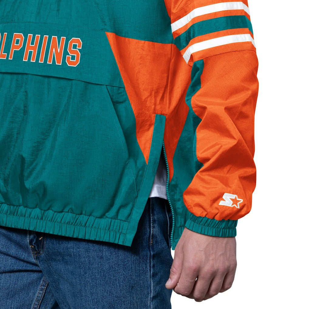 Miami Dolphins Starter Vintage Logo Prospect Half-Zip Pullover Aqua | NFL