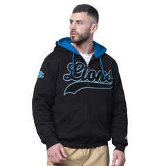Detroit Lions Starter Big Shot Full-Zip Double Hoodie Black | NFL