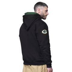 Green Bay Packers Starter Big Shot Full-Zip Double Hoodie Black | NFL
