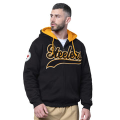 Pittsburgh Steelers Starter Big Shot Full-Zip Double Hoodie Black | NFL