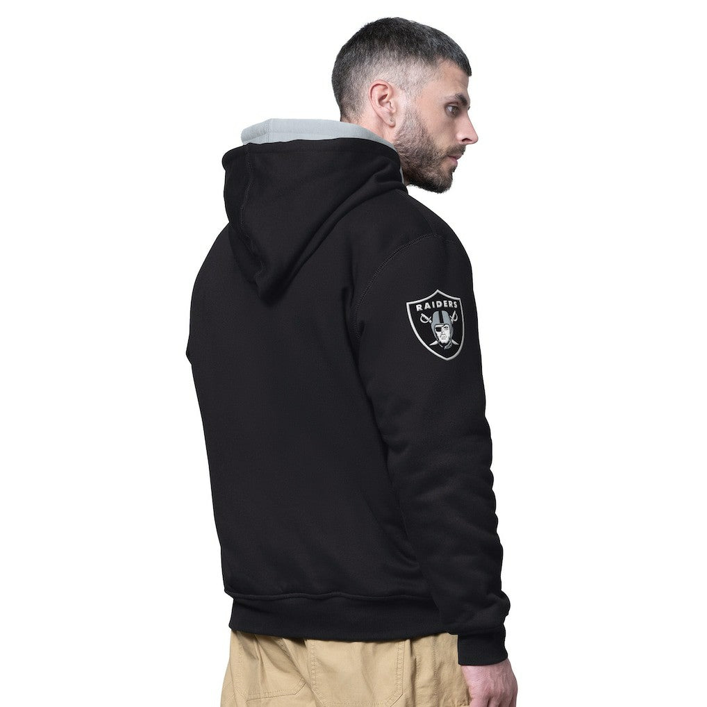 Las Vegas Raiders Starter Big Shot Full-Zip Double Hoodie Black | NFL