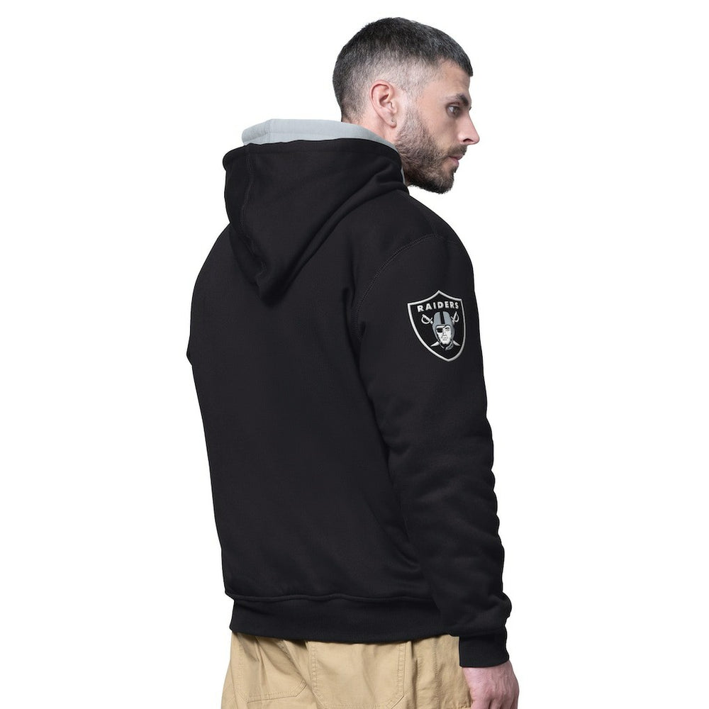 Las Vegas Raiders Starter Big Shot Full-Zip Double Hoodie Black | NFL