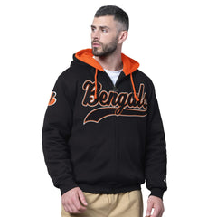 Cincinnati Bengals Starter Big Shot Full-Zip Double Hoodie Black | NFL