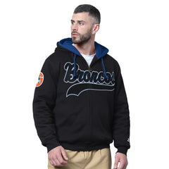 Denver Broncos Starter Big Shot Throwback Full-Zip Double Hoodie Black | NFL