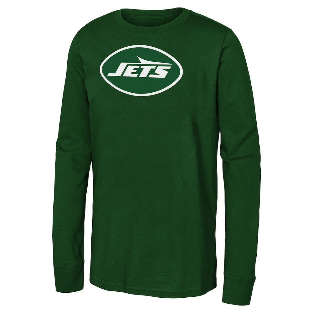 New York Jets Youth Primary Logo Long Sleeve T-Shirt Green | NFL