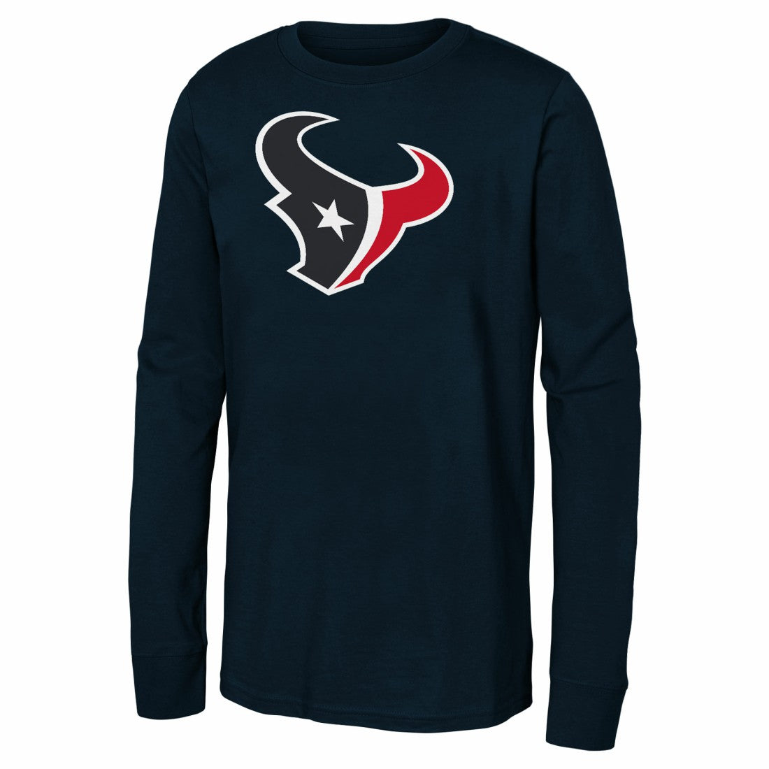 Houston Texans Youth Primary Logo Long Sleeve T-Shirt Navy | NFL