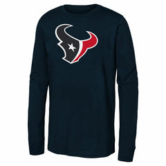 Houston Texans Youth Primary Logo Long Sleeve T-Shirt Navy | NFL