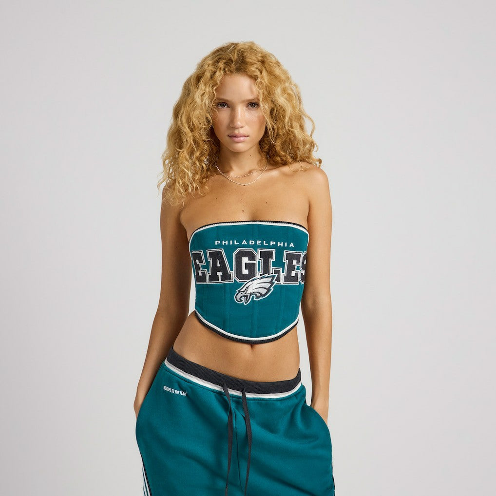 Philadelphia Eagles Off Season x NFL Women's Fleece Corset Dark Green | NFL