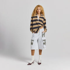 Green Bay Packers Off Season x NFL Women's Fleece Cargo Shorts Heather Gray | NFL