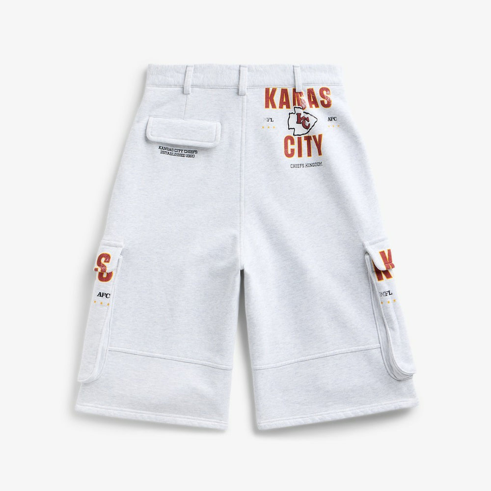 Kansas City Chiefs Off Season x NFL Women's Fleece Cargo Shorts Heather Gray | NFL