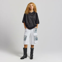 Philadelphia Eagles Off Season x NFL Women's Fleece Cargo Shorts Heather Gray | NFL