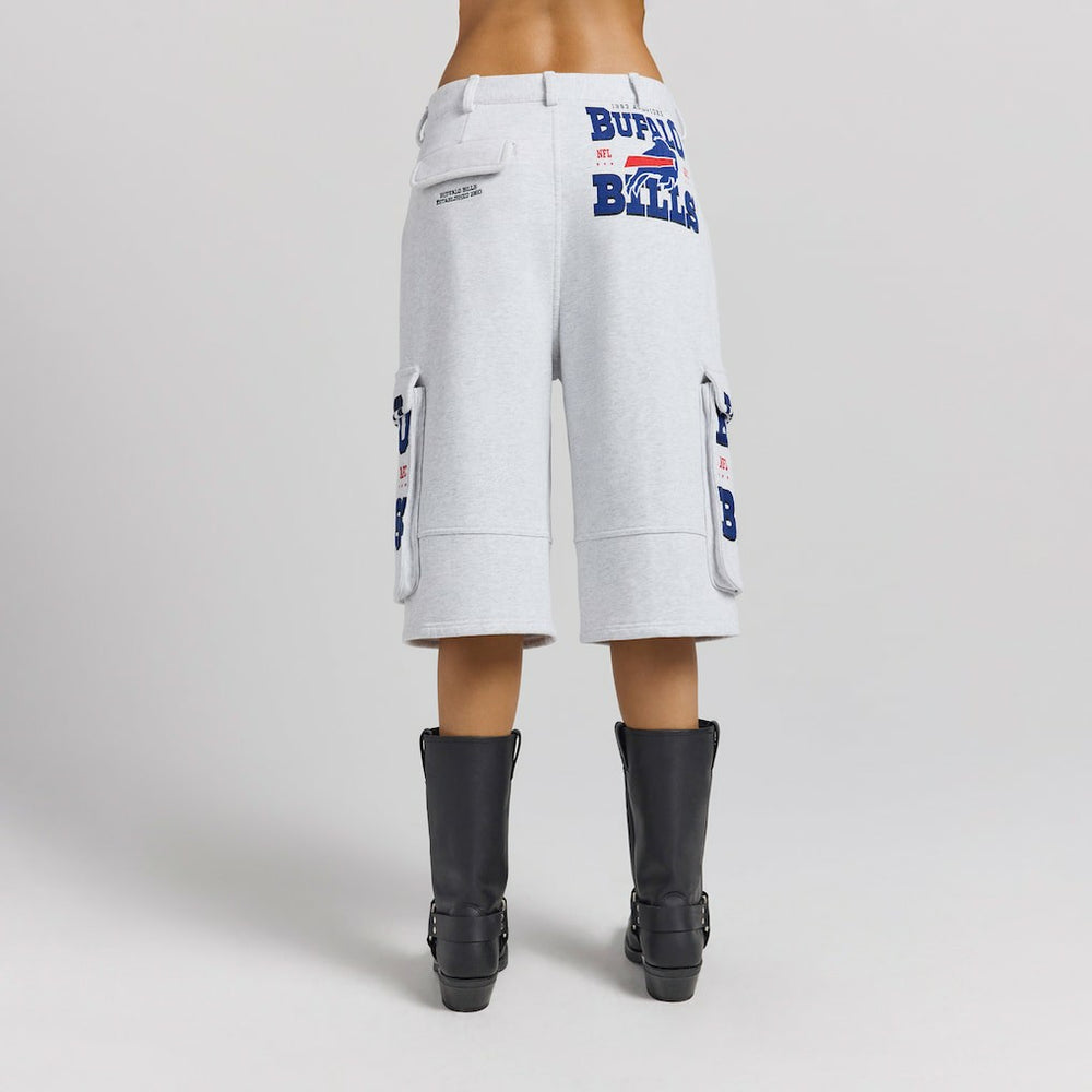 Buffalo Bills Off Season x NFL Women's Fleece Cargo Shorts Heather Gray | NFL