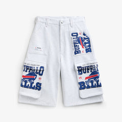 Buffalo Bills Off Season x NFL Women's Fleece Cargo Shorts Heather Gray | NFL