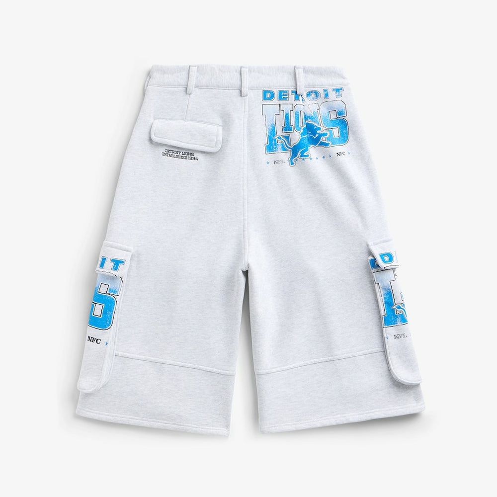 Detroit Lions Off Season x NFL Women's Fleece Cargo Shorts Heather Gray | NFL