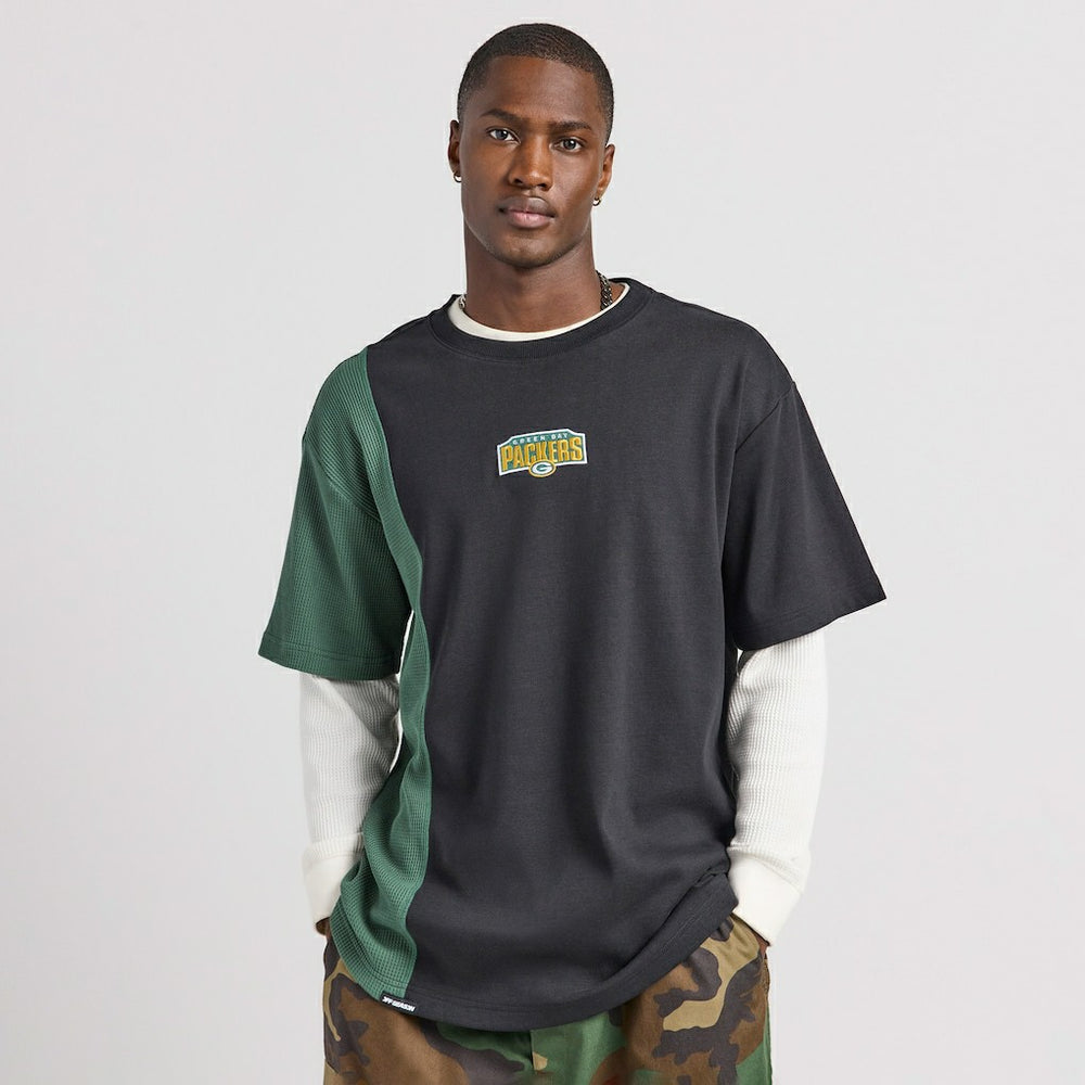 Green Bay Packers Off Season x NFL Unisex Spliced T-Shirt Black | NFL