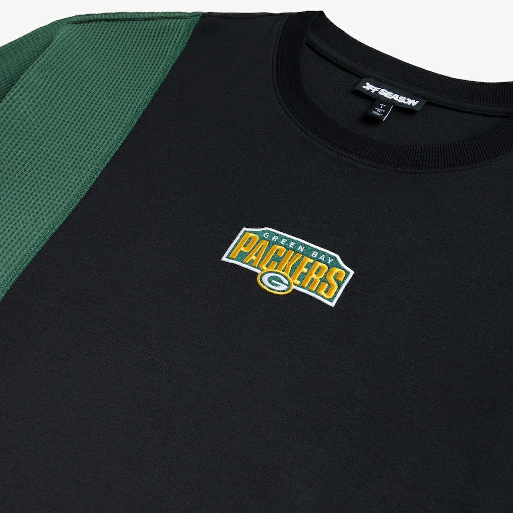 Green Bay Packers Off Season x NFL Unisex Spliced T-Shirt Black | NFL