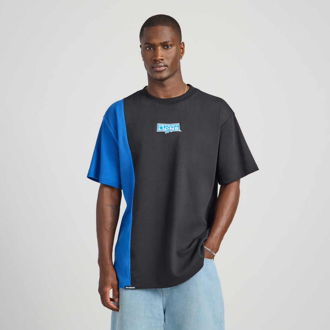 Detroit Lions Off Season x NFL Unisex Spliced T-Shirt Black | NFL