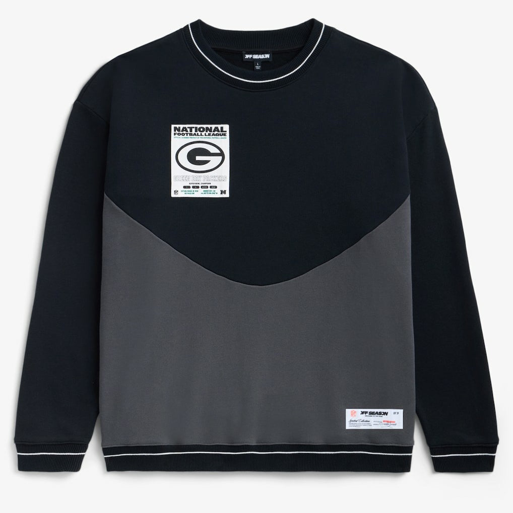 Green Bay Packers Off Season x NFL Unisex Fleece Sweatshirt Black | NFL
