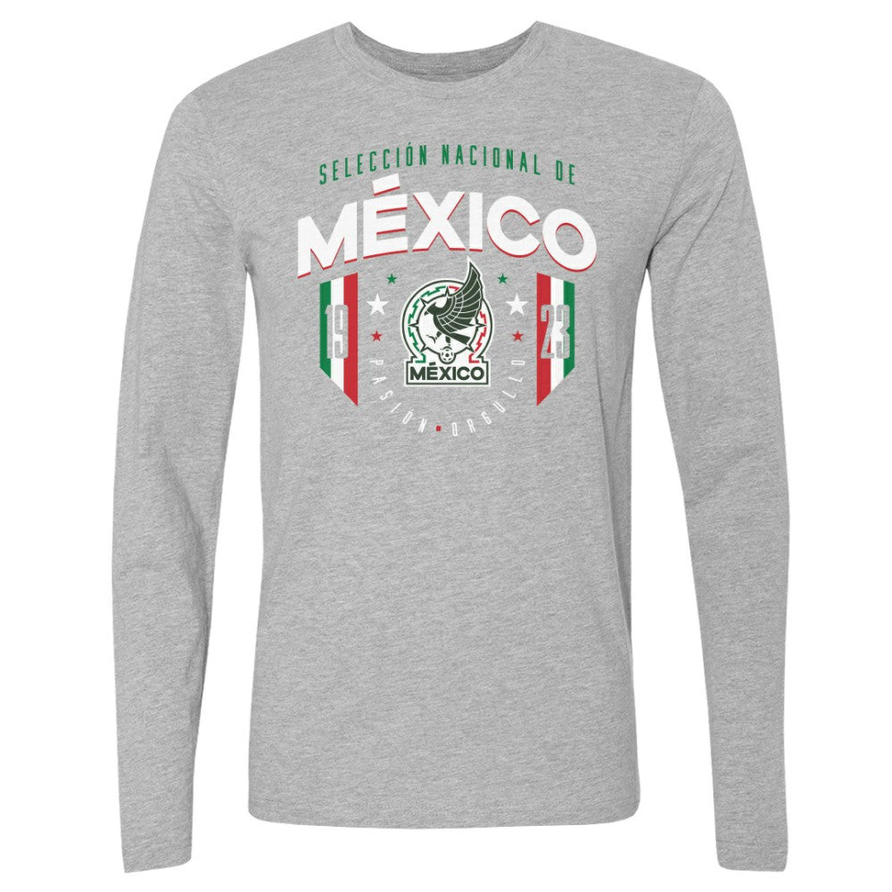 Mexico National Team 500 Level 1923 Long Sleeve T-Shirt Heather Gray - FIFA World CUP