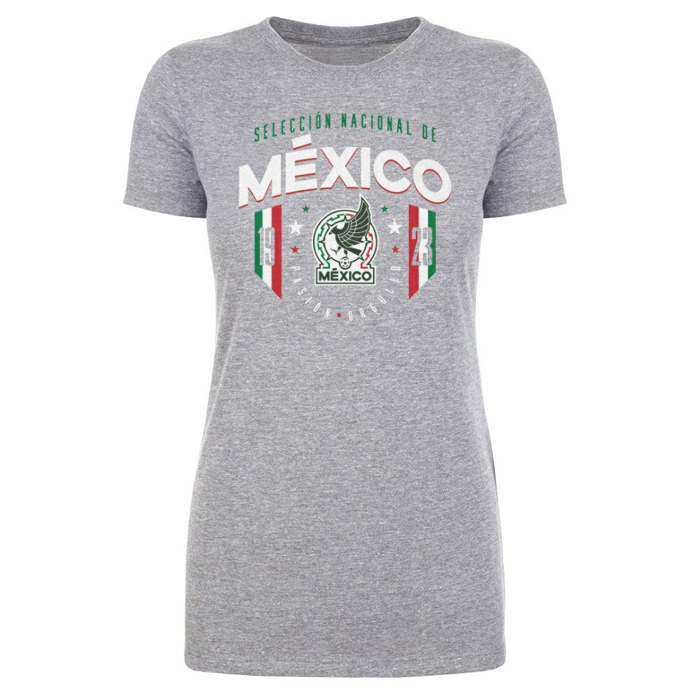 Mexico National Team 500 Level Women's 1923 T-Shirt Heather Gray - FIFA World CUP