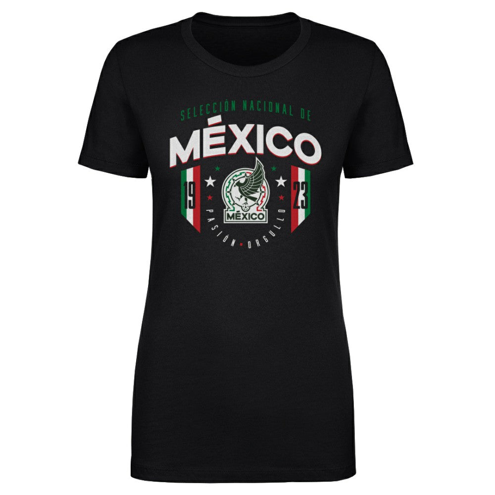 Mexico National Team 500 Level Women's 1923 T-Shirt Black - FIFA World CUP