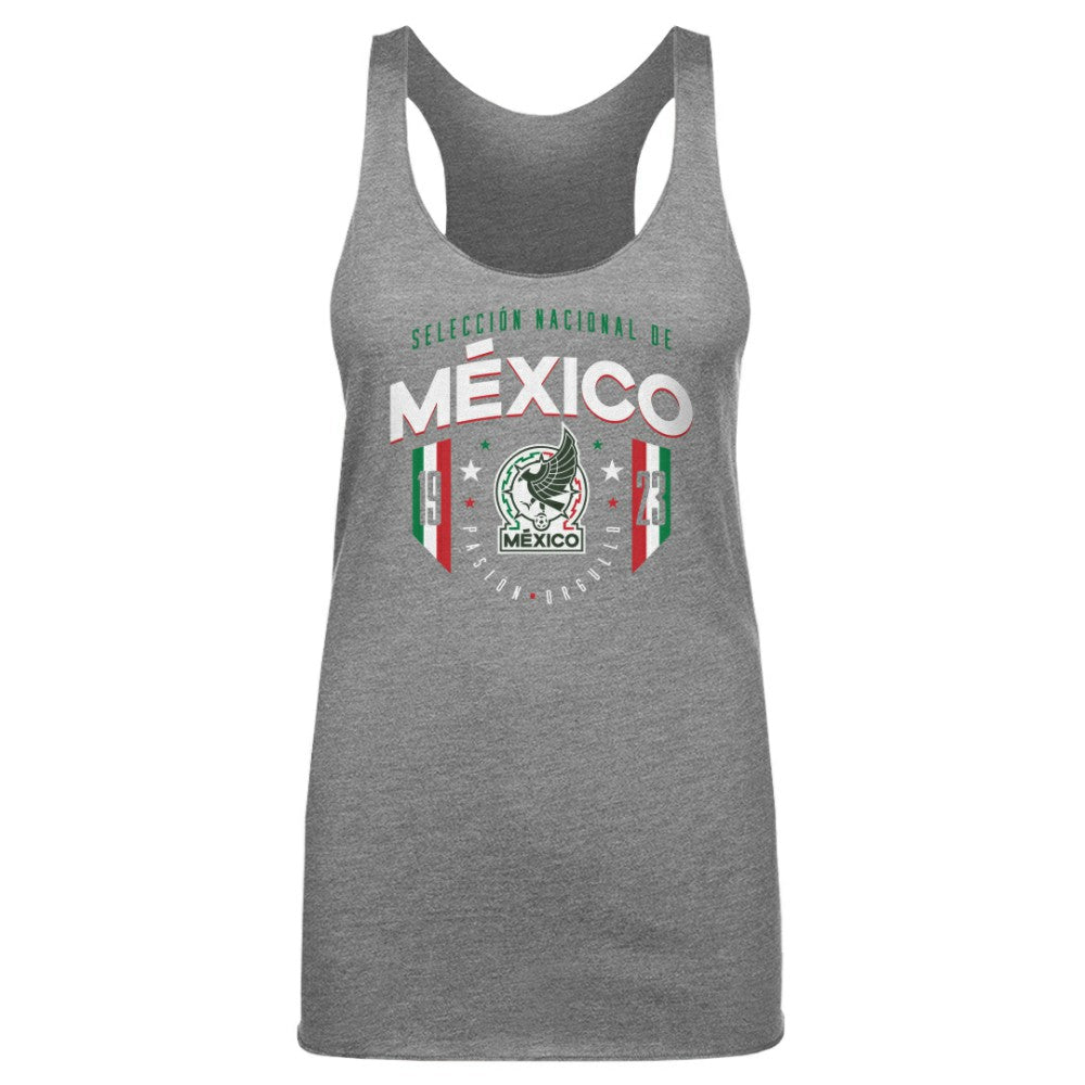 Mexico National Team 500 Level Women's Tri-Blend Tank Top Gray - FIFA World CUP