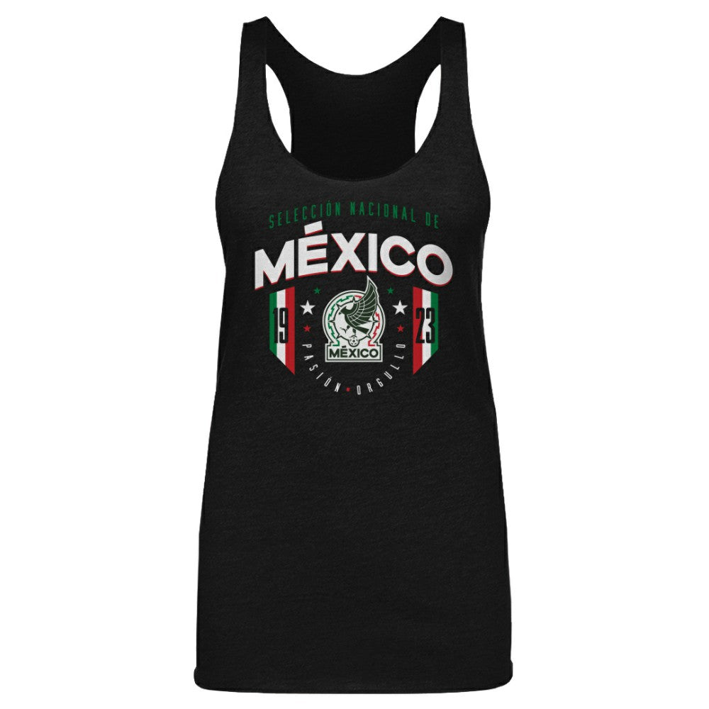Mexico National Team 500 Level Women's Tri-Blend Tank Top Black - FIFA World CUP