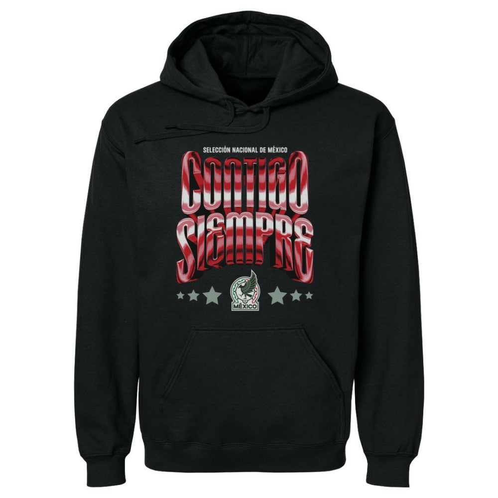 Mexico National Team 500 Level Contigo Siempre Vintage Pullover Hoodie Black - FIFA World CUP