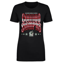 Mexico National Team 500 Level Women's Contigo Siempre Vintage T-Shirt Black - FIFA World CUP