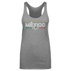 Mexico National Team 500 Level Women's Inline Tri-Blend Racerback Tank Top Gray - FIFA World CUP