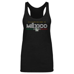 Mexico National Team 500 Level Women's Inline Tri-Blend Racerback Tank Top Black - FIFA World CUP