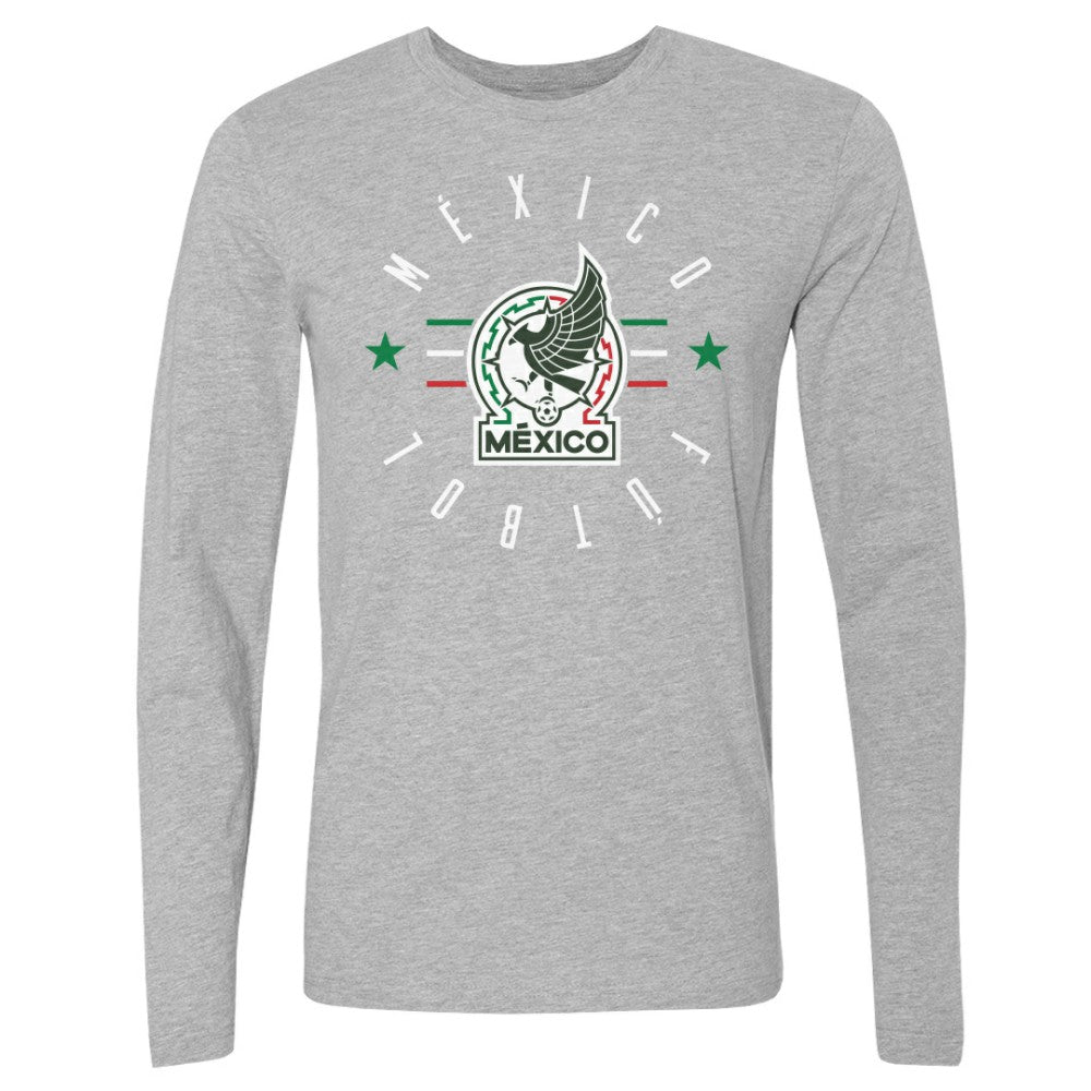 Mexico National Team 500 Level Futbol Long Sleeve T-Shirt Heather Gray - FIFA World CUP