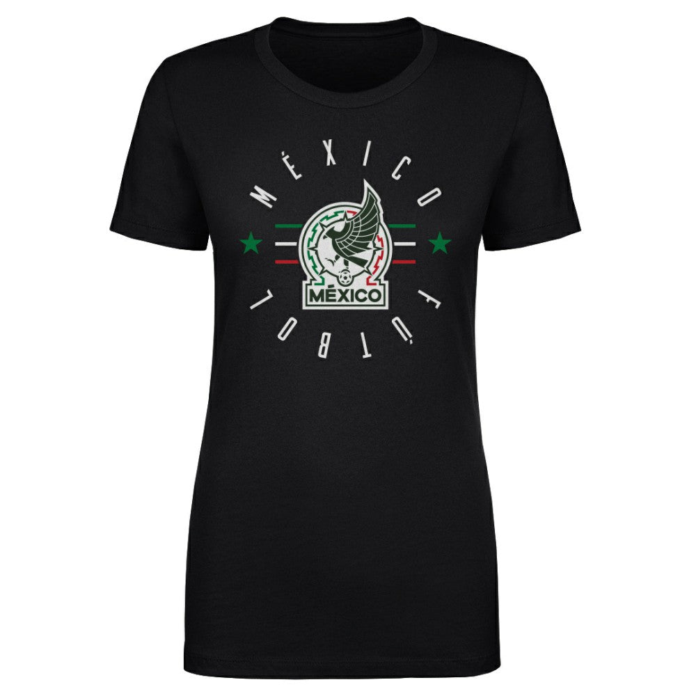 Mexico National Team 500 Level Women's Futbol T-Shirt Black - FIFA World CUP