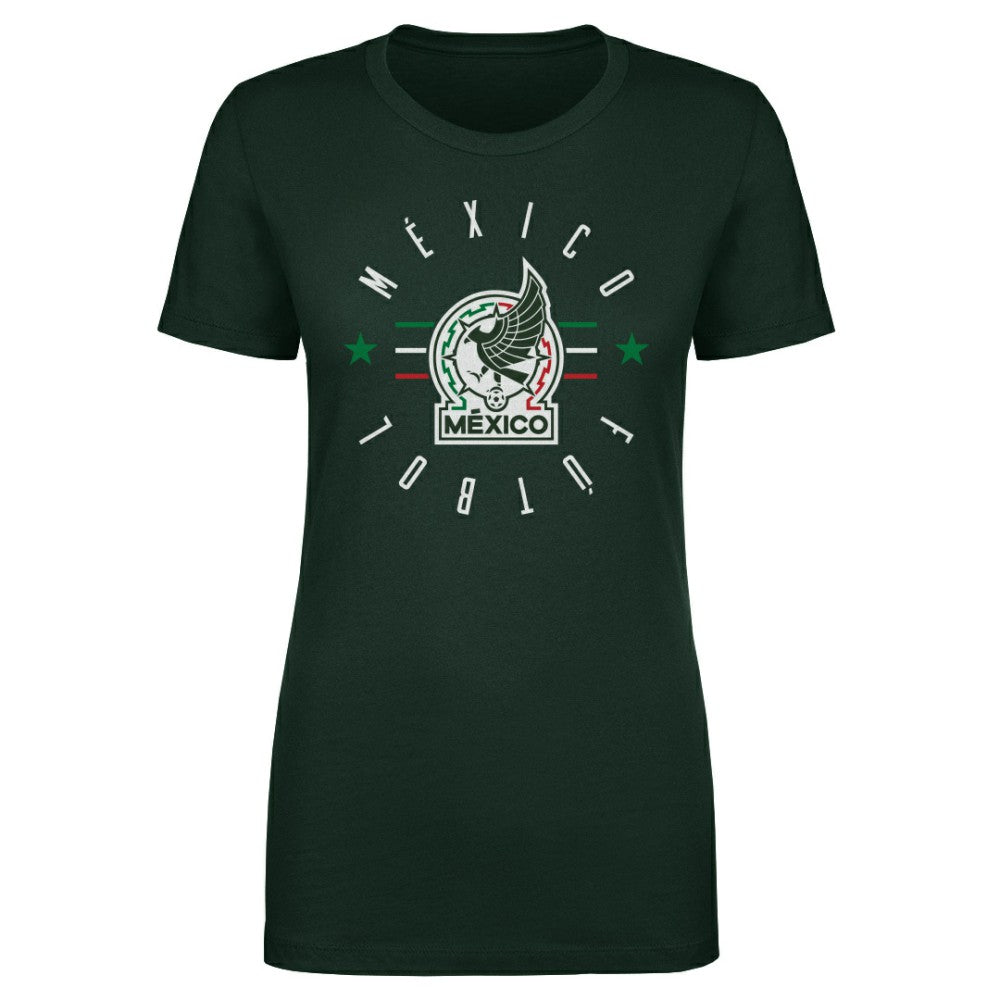 Mexico National Team 500 Level Women's Futbol T-Shirt Forest Green - FIFA World CUP