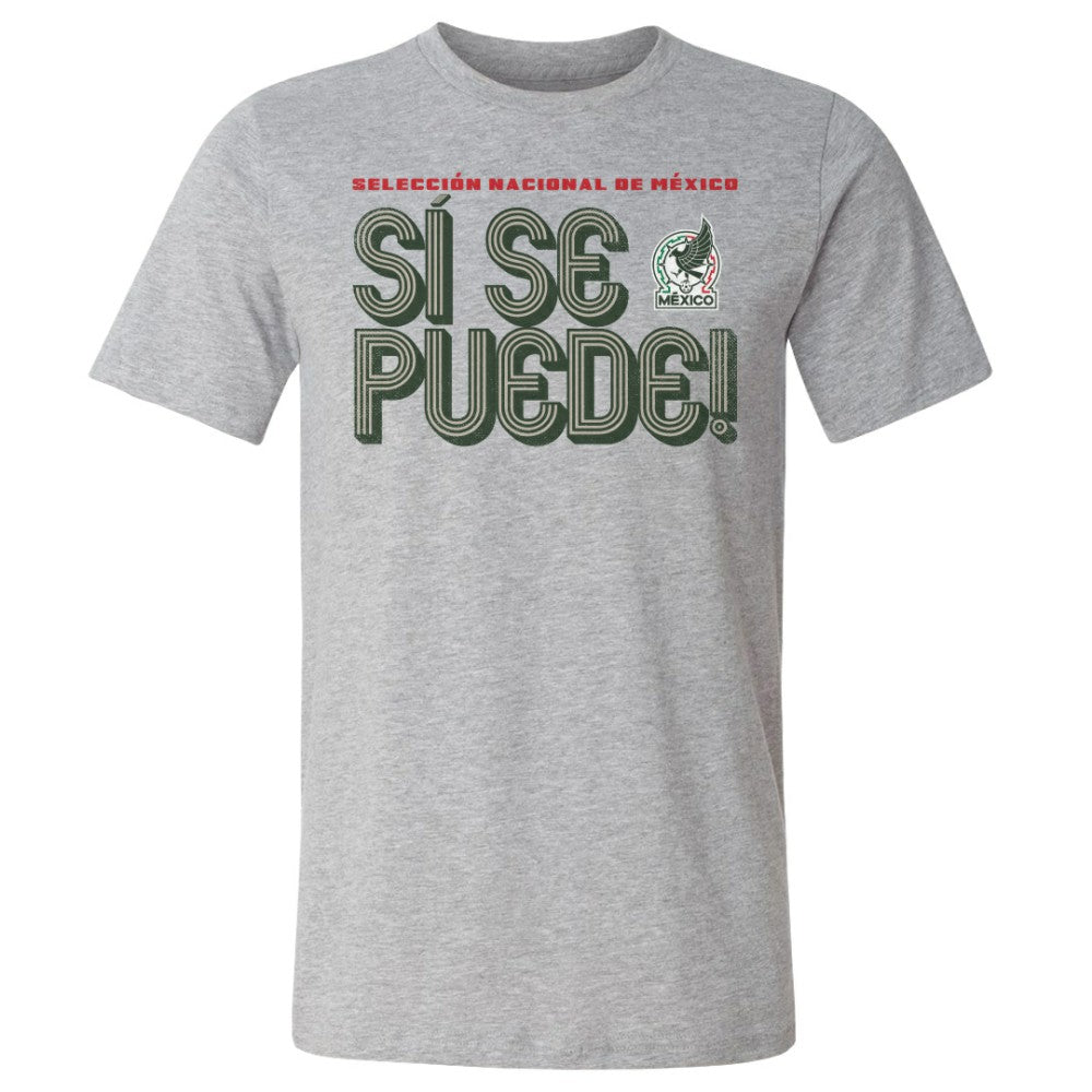 Mexico National Team 500 Level Si Se Puede Inline Bold T-Shirt Heather Gray - FIFA World CUP