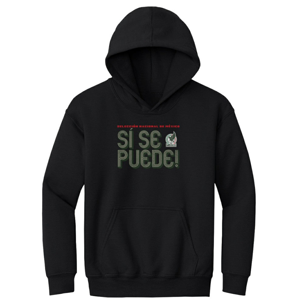 Mexico National Team 500 Level Youth Si Se Puede Inline Bold Pullover Hoodie Black - FIFA World CUP