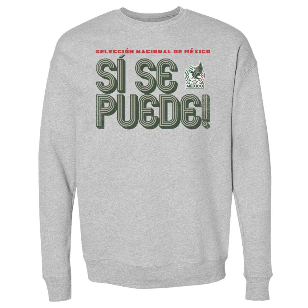 Mexico National Team 500 Level Si Se Puede Inline Bold Pullover Sweatshirt Heather Gray - FIFA World CUP