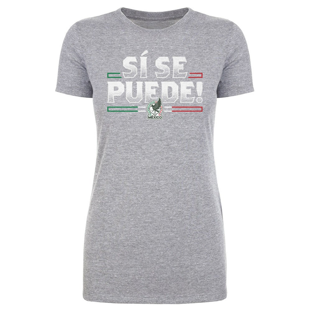 Mexico National Team 500 Level Women's Si Se Puede T-Shirt Heather Gray - FIFA World CUP