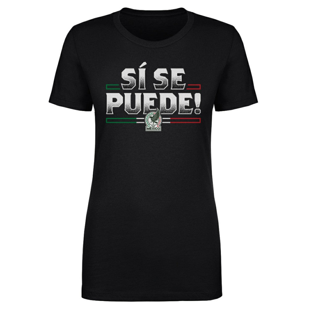 Mexico National Team 500 Level Women's Si Se Puede T-Shirt Black - FIFA World CUP