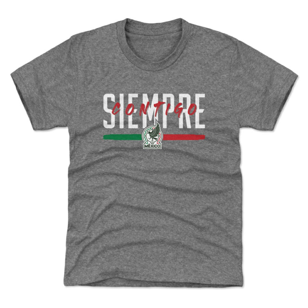 Mexico National Team 500 Level Youth Siempre Contigo T-Shirt Gray - FIFA World CUP