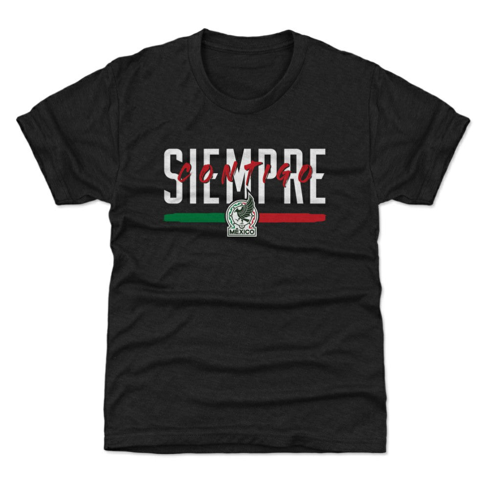 Mexico National Team 500 Level Youth Siempre Contigo T-Shirt Black - FIFA World CUP