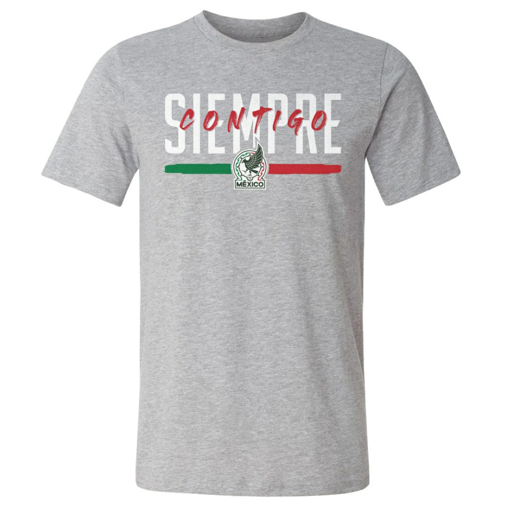 Mexico National Team 500 Level Siempre Contigo Cotton T-Shirt Heather Gray - FIFA World CUP