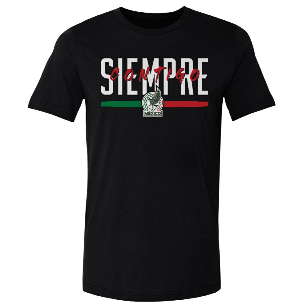 Mexico National Team 500 Level Siempre Contigo Cotton T-Shirt Black - FIFA World CUP