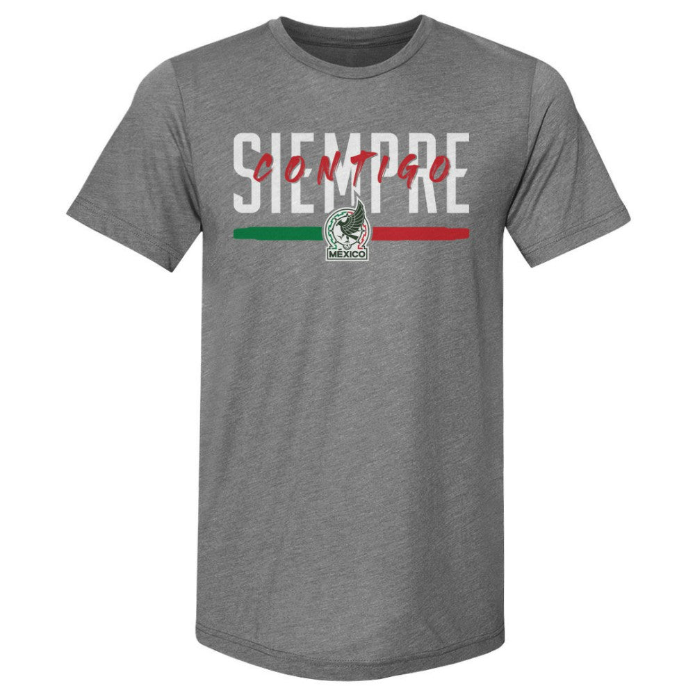 Mexico National Team 500 Level Siempre Contigo Premium Tri-Blend T-Shirt Gray - FIFA World CUP