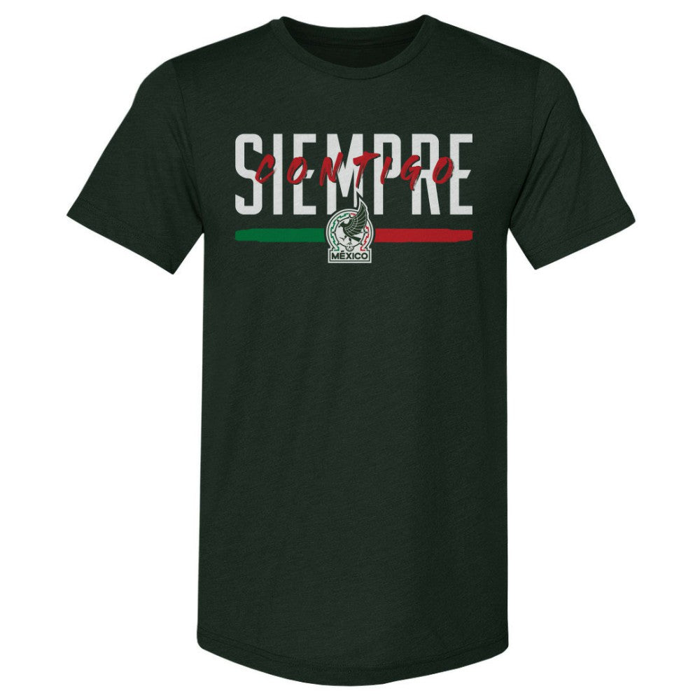 Mexico National Team 500 Level Siempre Contigo Premium Tri-Blend T-Shirt Dark Green - FIFA World CUP