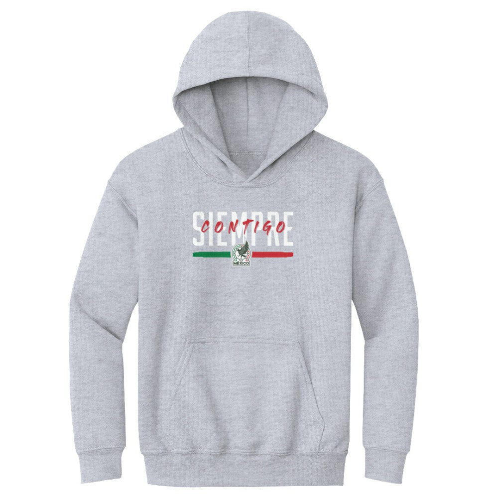 Mexico National Team 500 Level Youth Siempre Contigo Pullover Hoodie Gray - FIFA World CUP