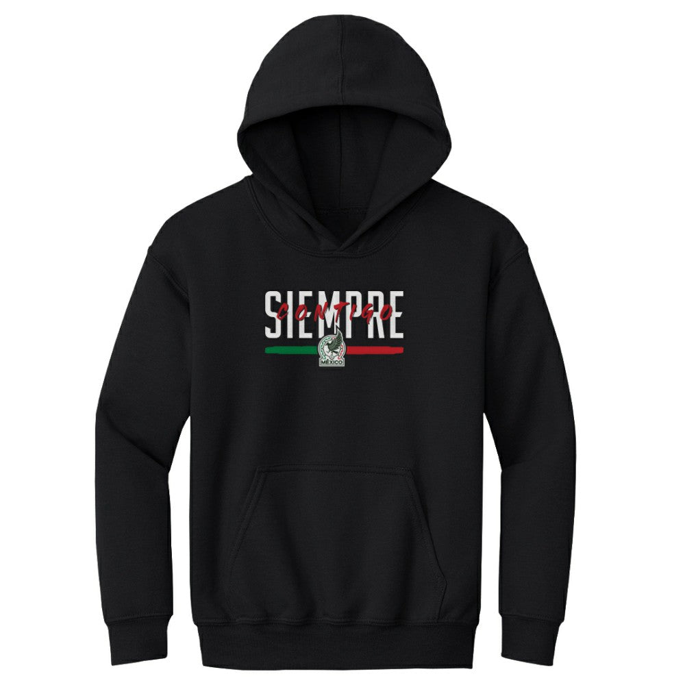 Mexico National Team 500 Level Youth Siempre Contigo Pullover Hoodie Black - FIFA World CUP