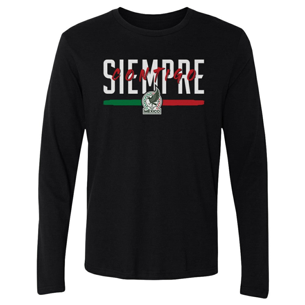 Mexico National Team 500 Level Siempre Contigo Long Sleeve T-Shirt Black - FIFA World CUP