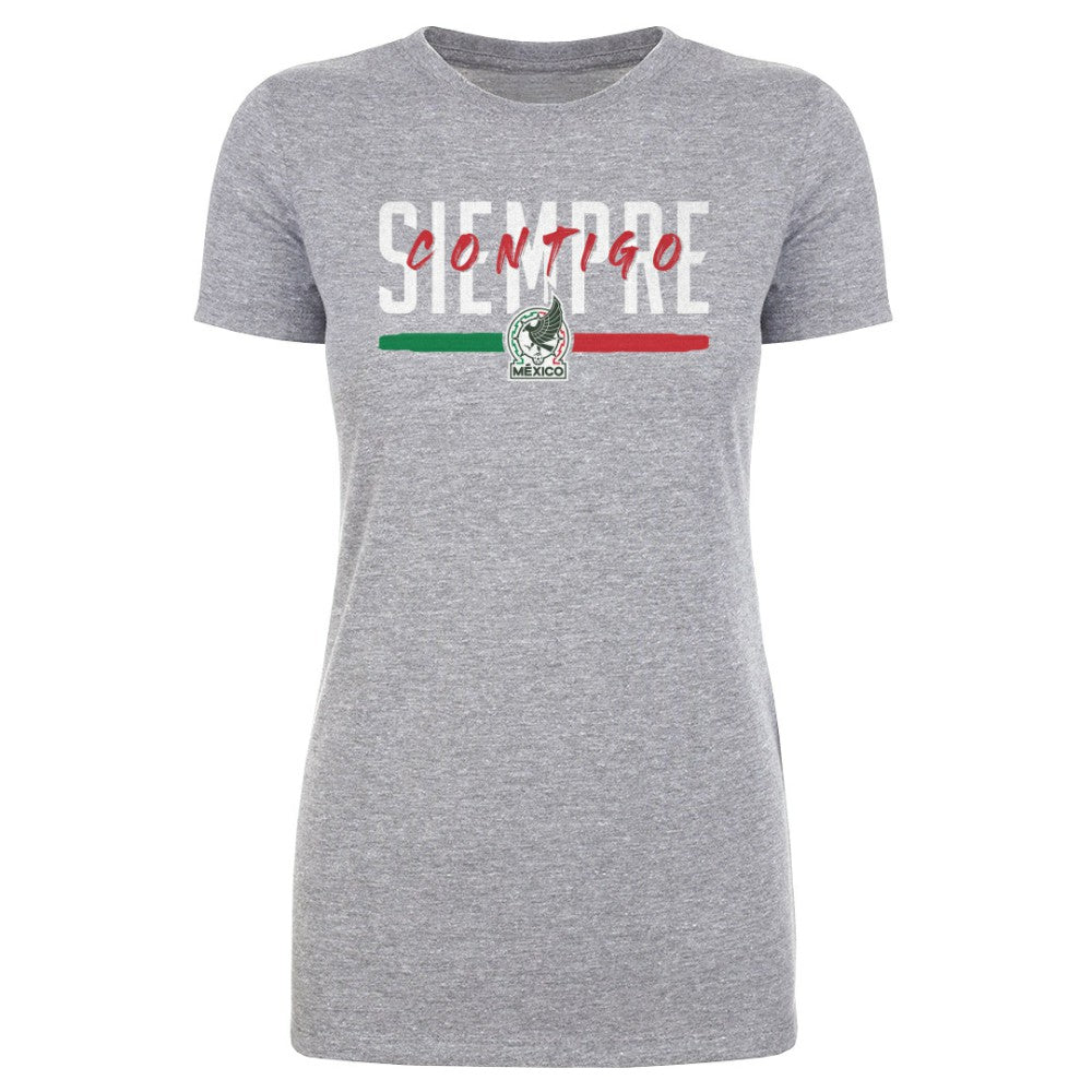 Mexico National Team 500 Level Women's Siempre Contigo T-Shirt Heather Gray - FIFA World CUP