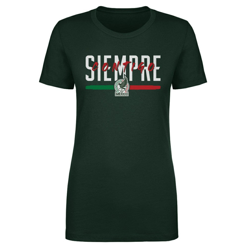 Mexico National Team 500 Level Women's Siempre Contigo T-Shirt Dark Green - FIFA World CUP